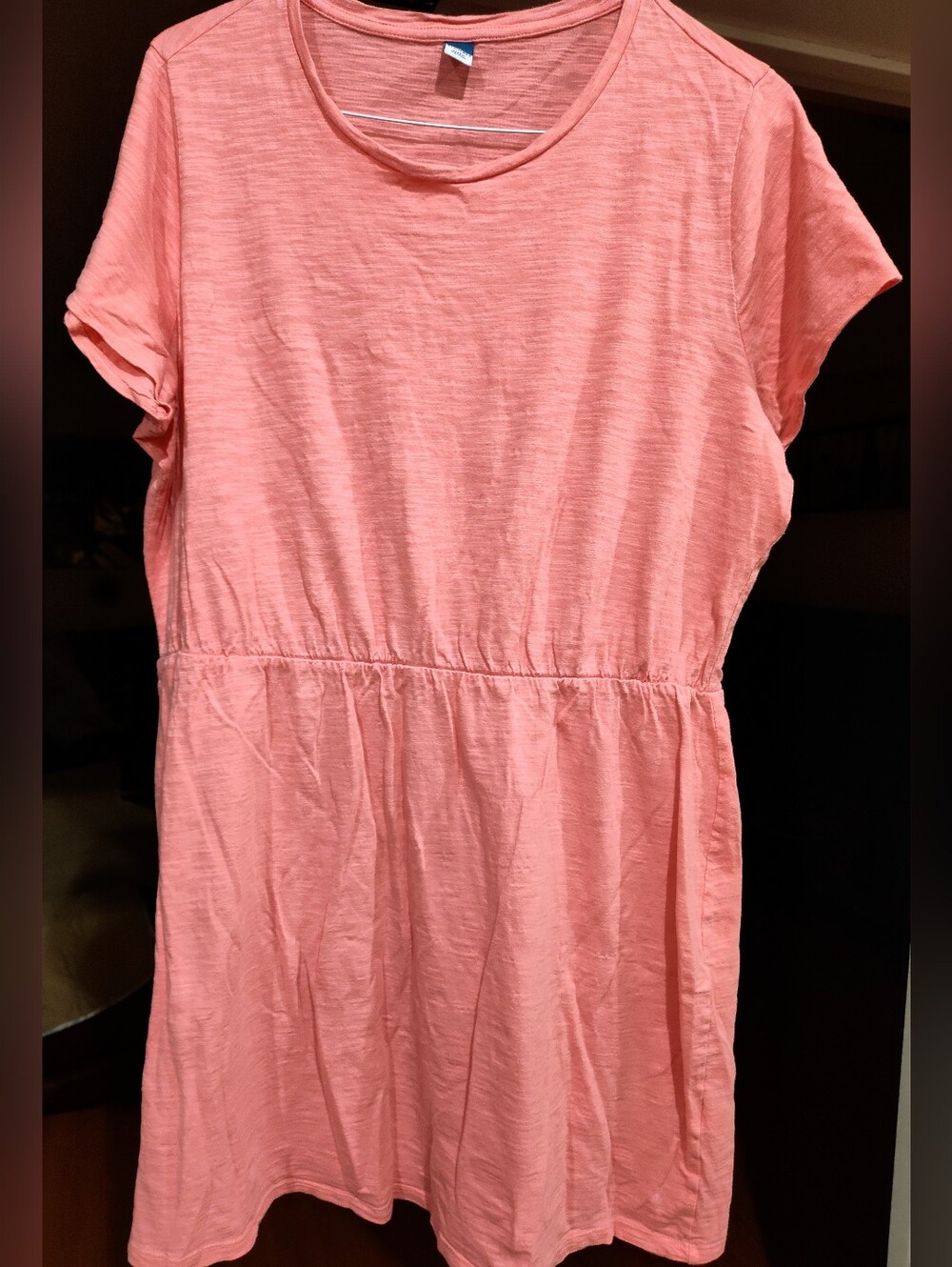 OLD NAVY Women’s Peach Short Sleeve Gathered MINI DRESS